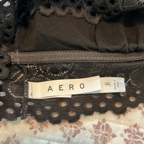NWOT Aero Lace Padded Convertible Racerback Bralette Dark Grey Aeropostale - Picture 8 of 10